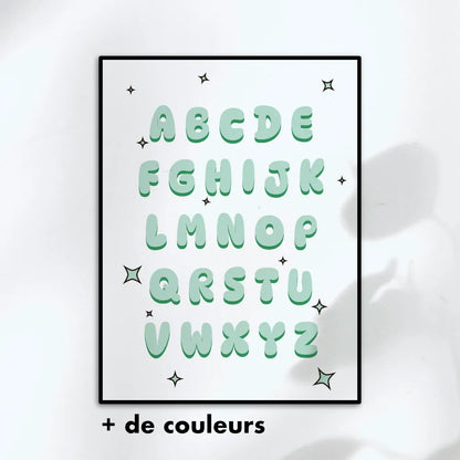 Abécédaire enfant coloré groovy