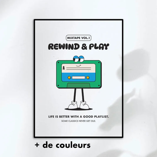 Affiche cassette rétro
