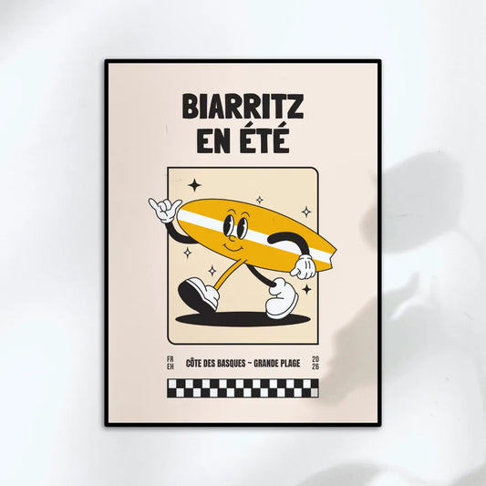 Affiche de surf Biarritz
