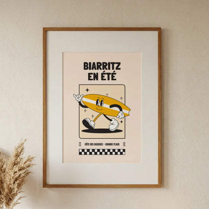 Affiche de surf Biarritz