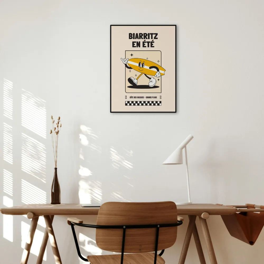 Affiche de surf Biarritz