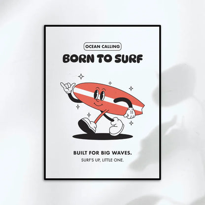 Affiche enfant Born to surf