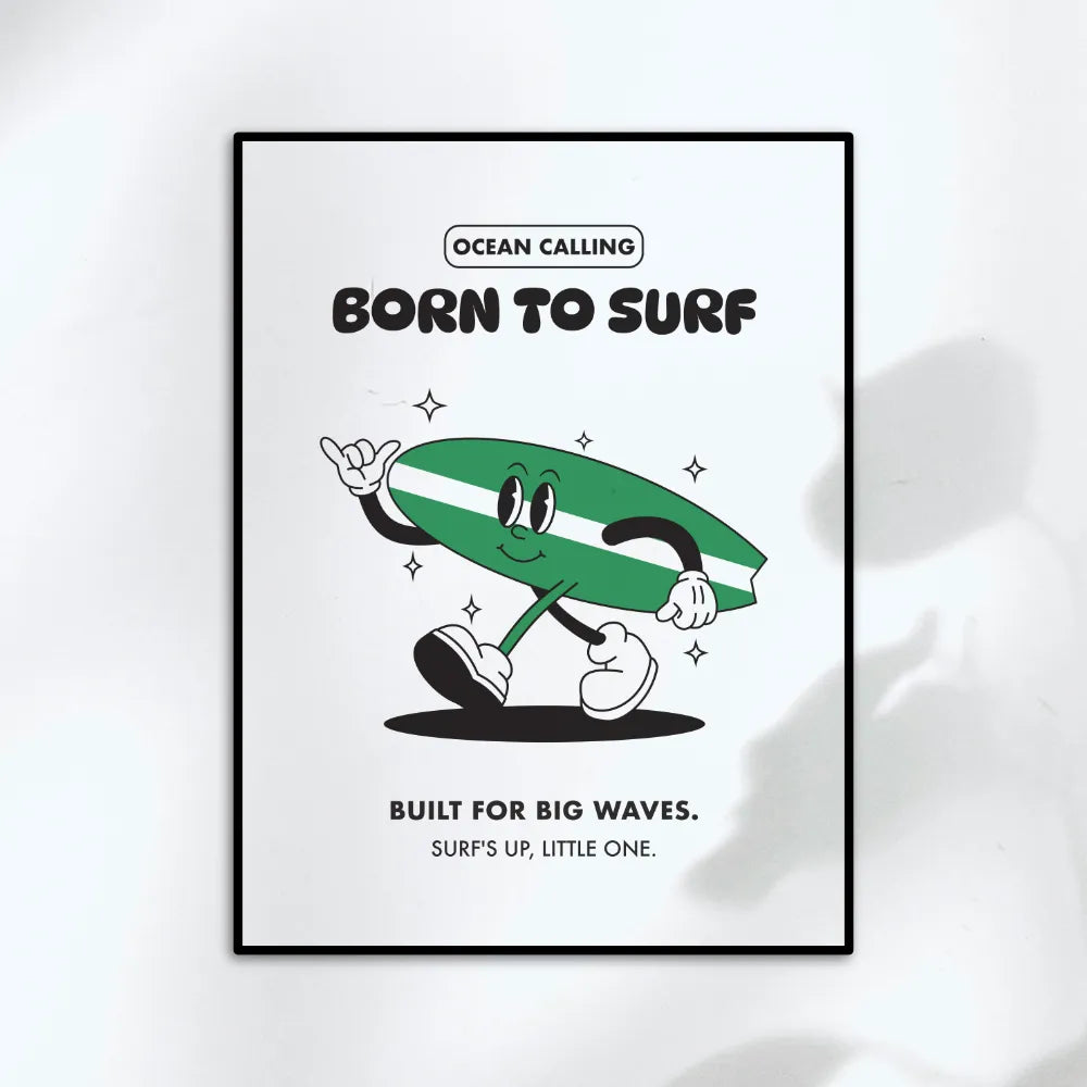 Affiche enfant Born to surf