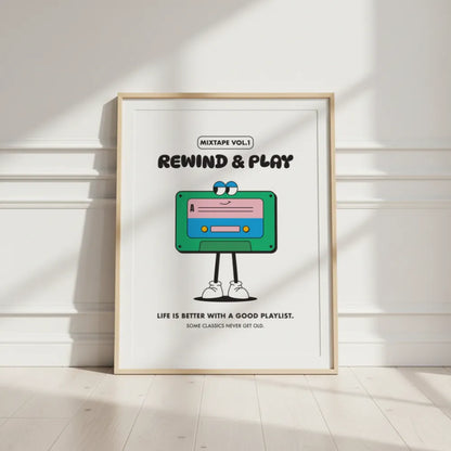 Affiche cassette rétro