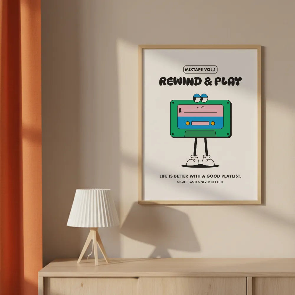 Affiche cassette rétro
