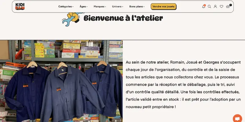 Exemple marketing responsable de la marque Kidibam