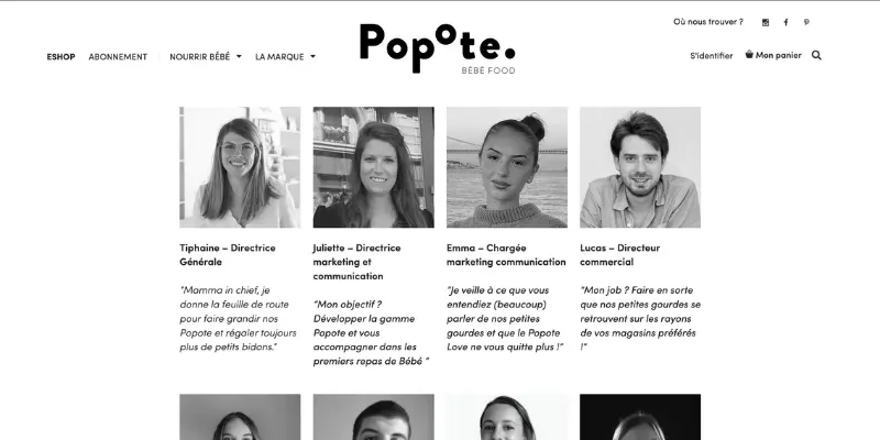 présentation équipe de la marque popote pour humaniser